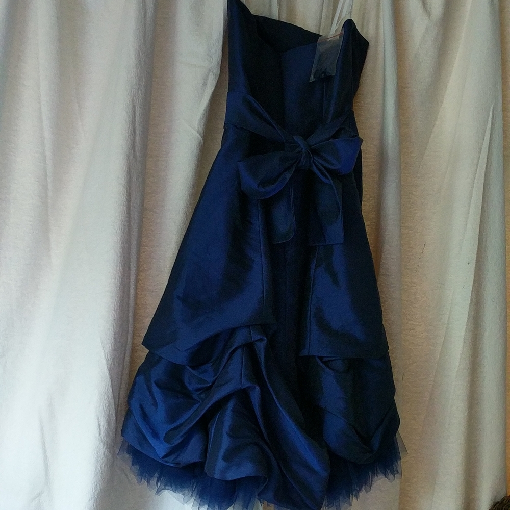 B2 Prom Homecoming Wedding Evening Strapless Dress Midnight Royal Blue Sz6 NWOT - Picture 8 of 12